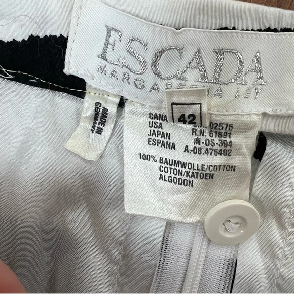 Escada Margaretha Ley Vintage Black and White Pencil Skirt Size 42 or US 10 B27 - Picture 5 of 5